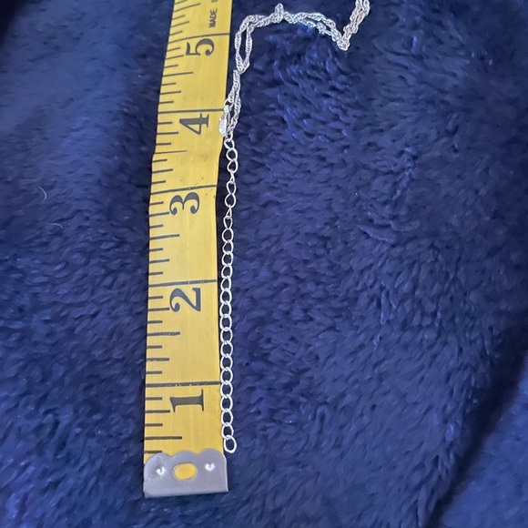 New in box necklace. Delicate silver chain with simulated fire opal m - Picture 5 of 5